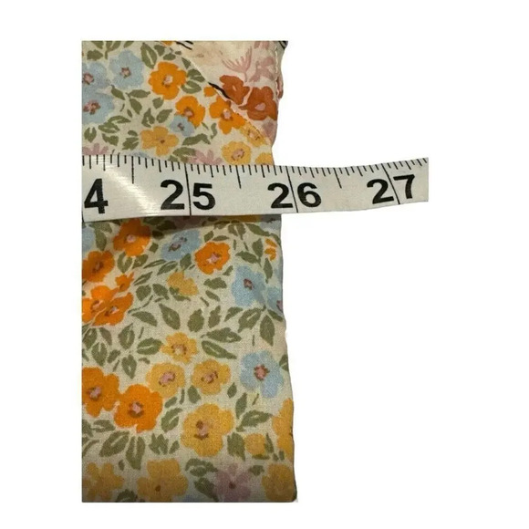 NEW American Eagle Women's Medium Oversized Resort Shirt Orange Ditsy Floral - Picture 5 of 7